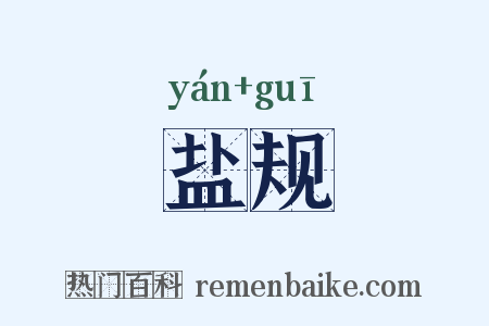 盐规是什么意思的图片